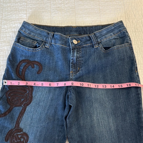 Boston Proper 4 Flare Denim Embellished Leg Like New Vintage Y2K - Picture 7 of 9
